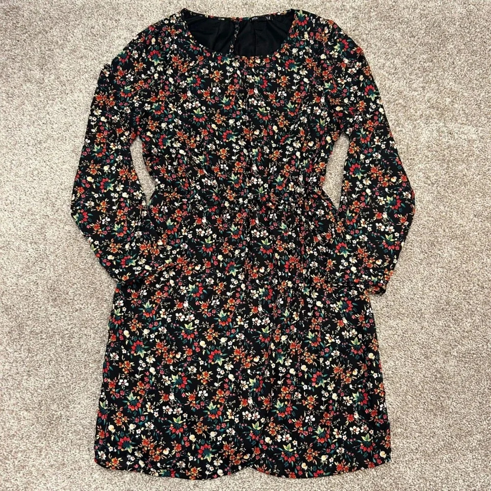 J.Crew Mercantile Floral Dress Women Size 8 Lined Long‎ Sleeve Preppy Business
